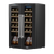 Baridi DH97 24 Bottle Dual Zone Wine Fridge with Digital Touch Screen Controls, Beech Wood Shelves & LED Light - Black