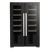 Baridi DH97 24 Bottle Dual Zone Wine Fridge with Digital Touch Screen Controls, Beech Wood Shelves & LED Light - Black
