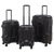 Dellonda DL10 Lightweight ABS Luggage Set 3pc - Black