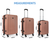 Dellonda DL125 Lightweight ABS Luggage Set with TSA Lock - Rose Gold