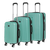 Dellonda DL126 Lightweight ABS Luggage Set with TSA Lock - Teal
