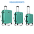 Dellonda DL126 Lightweight ABS Luggage Set with TSA Lock - Teal
