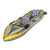Dellonda DL155 Inflatable 2-Person Kayak/Canoe Set with Pump, Carry Bag & 2 Oars - Blue/Yellow/White