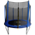 Dellonda DL67 Heavy-Duty Outdoor Trampoline with Safety Enclosure Net 8ft