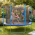Dellonda DL69 Heavy-Duty Outdoor Trampoline with Safety Enclosure Net 12ft