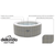 Dellonda DL90 2-4 Person Inflatable Hot Tub/Spa with Smart Pump - Rattan Effect