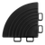 Sealey FT3CB Polypropylene Floor Tile Corners 60 x 60mm, Black - Pack of 4