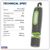 Sealey LED3606G Rechargeable 360° Inspection Light 15W & 3W SMD LED - Green