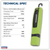 Sealey LED360G Rechargeable 360° Inspection Light 8W & 3W SMD LED - Green
