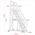 Sealey MSS09 Mobile Safety Steps 9-Tread