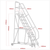 Sealey MSS11 Mobile Safety Steps 11-Tread