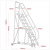 Sealey MSS12 Mobile Safety Steps 12-Tread
