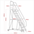 Sealey MSS14 Mobile Safety Steps 14-Tread