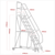 Sealey MSS15 Mobile Safety Steps 15-Tread