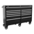 Premier PTB143011 Heavy-Duty Extra-Wide Rollcab 11 Drawer 1430mm - Black
