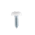 Sealey PTNP1 Numberplate Screw with Plastic Enclosed Head 4.8 x 18mm, White - Pack of 50
