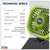 Sealey SCF8WL 8" Small Portable Clip Fan with Worklight 4-Speed
