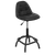 Premier Industrial SCR01B Pneumatic Workshop Stool with Adjustable Height Swivel Seat & Back Rest