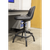 Premier Industrial SCR01B Pneumatic Workshop Stool with Adjustable Height Swivel Seat & Back Rest