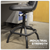 Premier Industrial SCR01B Pneumatic Workshop Stool with Adjustable Height Swivel Seat & Back Rest