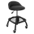 Premier Industrial SCR02B Pneumatic Creeper Stool with Adjustable Height Swivel Seat & Back Rest