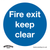Worksafe SS2V10 Fire Exit Keep Clear Safety Sign, Self-Adhesive Vinyl - Pack of 10