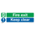 Worksafe SS32P1 Fire Exit Keep Clear (Large) Safety Sign - Rigid Plastic