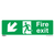 Worksafe SS34V1 Fire Exit (Down Left) Safety Sign - Self-Adhesive Vinyl