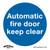 Worksafe SS3V1 Automatic Fire Door Keep Clear Safety Sign - Self-Adhesive Vinyl