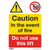 Worksafe SS43V1 Caution Do Not Use Lift Safety Sign - Self-Adhesive Vinyl