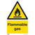 Worksafe SS59V1 Flammable Gas Safety Sign - Self-Adhesive Vinyl