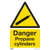 Worksafe SS62P1 Danger Propane Cylinders Safety Sign - Rigid Plastic
