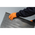 Sealey SSP56L Diamond Grip Extra-Thick Nitrile Powder-Free Gloves, Orange, Large - Pack of 50