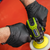 Sealey SSP57L Diamond Grip Extra-Thick Nitrile Powder-Free Gloves, Black, Large - Pack of 50