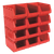Sealey TPS412R Plastic Storage Bin 210 x 355 x 165mm, Red - Pack of 12