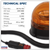 Sealey WB954LED Warning Beacon with Magnetic Base 20W SMD LED 12/24V