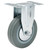 Draper 65482 Fixed Plate Fixing Rubber Castor, 100mm Diameter, S.W.L. 80kg