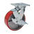 Draper 65530 Swivel Plate Fixing Heavy Duty Polyurethane Wheel with Brake, 160mm Diameter, S.W.L. 400kg