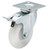 Draper 65504 Swivel Plate Fixing Nylon Wheel with Brake, 100mm Diameter, S.W.L. 125kg
