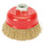 Draper 41444 Brassed Steel Crimped Wire Cup Brush, 75mm, M14