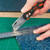 Draper 24424 Folding Trimming Knife with Belt Clip, Green/Orange