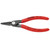 KNIPEX 75077 48 11 J0 SB Precision Circlip Pliers For Internal Circlips In Bore Holes, 140mm