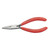 KNIPEX 55952 37 11 125 Flat Nose Pliers for precision mechanics plastic coated black atramentized, 125mm
