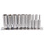 Draper 16399 Metric Deep Socket on Metal Rail, 1/4" Sq. Dr. (10 Piece)
