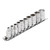 Draper 16398 Metric Socket on Metal Rail, 1/4" Sq. Dr. (10 Piece)