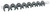Draper Expert 61034 Metric Crow Foot Spanner Set on a Metal Rail, 3/8" Sq. Dr. (8 Piece)