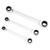 Draper 11652 Metric 4-in-1 Reversible Double Ring End Ratchet Spanner Set (3 Piece)