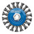 Draper 08055 Steel Twist-Knot Flat Wire Wheel Brush, 100mm, M14