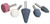 Draper 49301 Shank Mounted Grinding Point Set, 6mm (5 Piece)