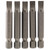 Draper 64273 Plain Slot Insert Bit, 6mm, 1/4" Hex, 50mm Long (Pack of 5)